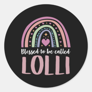 Lolli Tee Shirt For Grandma Women Mothers Day Bles Classic Round Sticker
