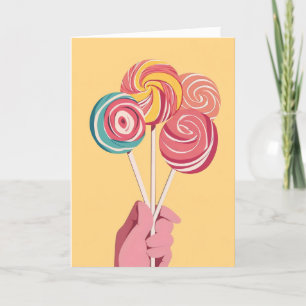 Lollipop Bouquet Sweetest Day Holiday Card