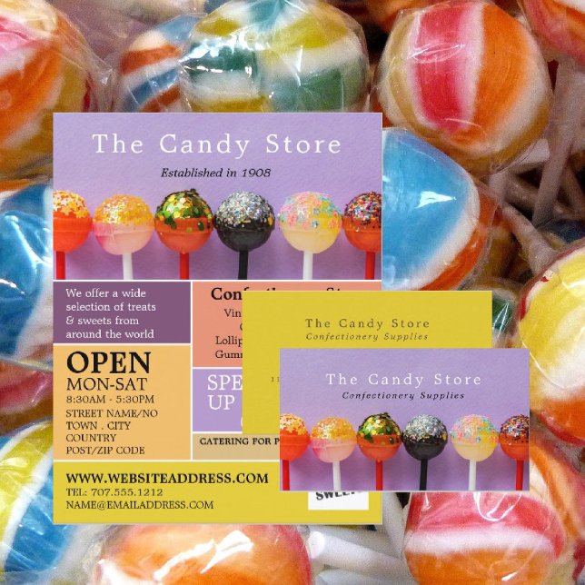Lollipop Candy, Confectionery Supplies Advertising Flyer (Creator Uploaded)