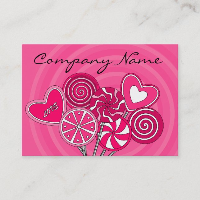 Lollipop Candy Shop Bakery Business Card (Front)
