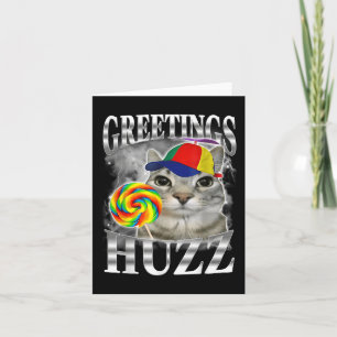Lollipop Cat Meme Greetings Huzz Funny Silly Cat H Card