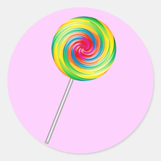 Lollipop Classic Round Sticker (Front)