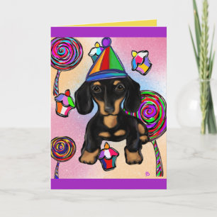 Lollipop Doxie Card