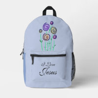 Lollipop Floral Graphic I Love Jesus Lavender