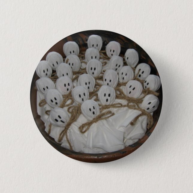 Lollipop Ghosts Halloween Button (Front)