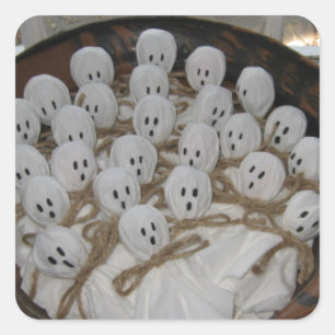 Lollipop Ghosts Square Sticker