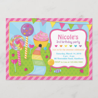 Lollipop Invitation / Candyland Invitation