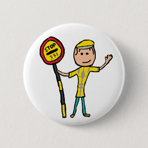Lollipop Lady 6 Cm Round Badge