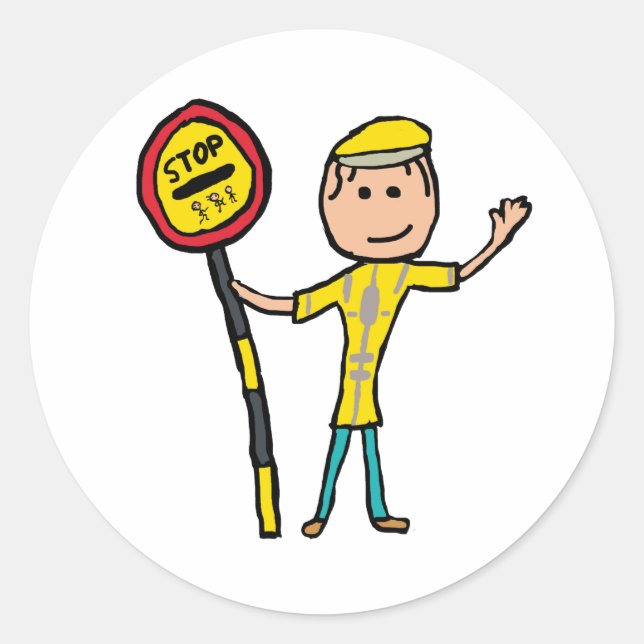 Lollipop Lady Classic Round Sticker (Front)