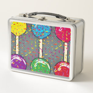 Lollipop Love Metal Lunch Box
