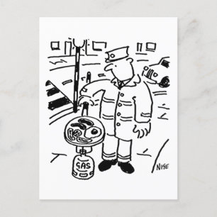 Lollipop Man is Cooking his Breakfast Postcard