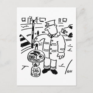 Lollipop Man is Cooking his Breakfast Postcard