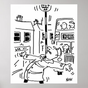 Lollipop Man is doing Balancing Act with Lollipop Poster