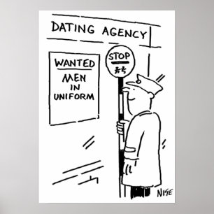 Lollipop Man is Reading a Dating Agency Poster