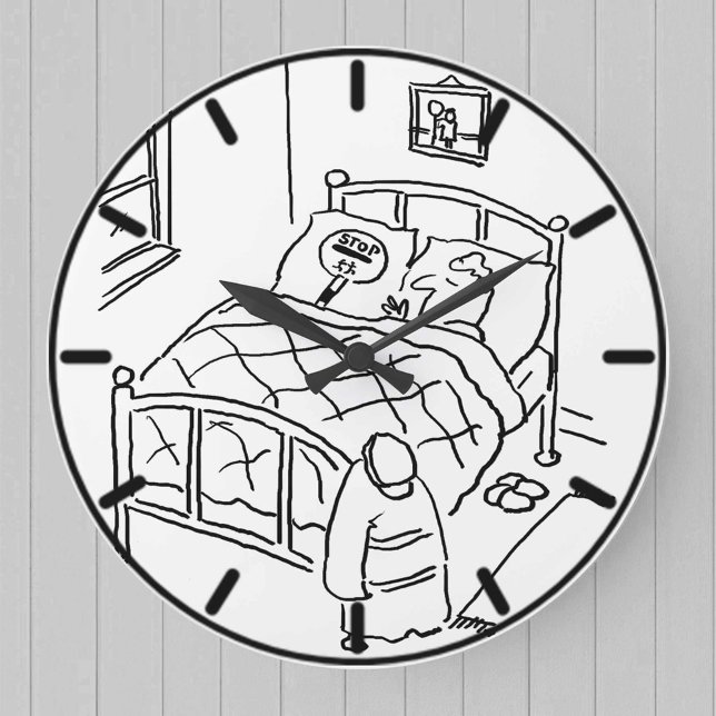 Lollipop Man is Sleeping with his Lollipop Large Clock (Creator Uploaded)