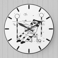 Lollipop Man is Sunbathing on the Beach