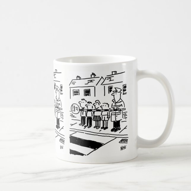 Lollipop Man Uses his Lollipop as a Barrier Coffee Mug (Right)