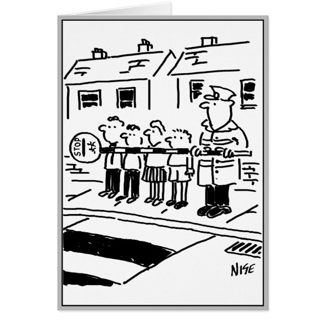 Lollipop Man Uses Lollipop as Restraining Barrier (Front)