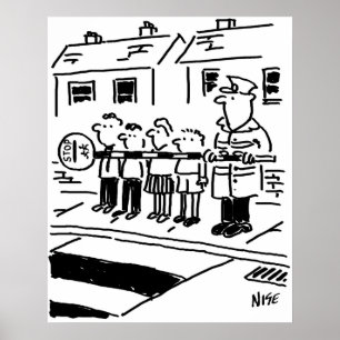 Lollipop Man Uses Lollipop to make a Barrier Poster