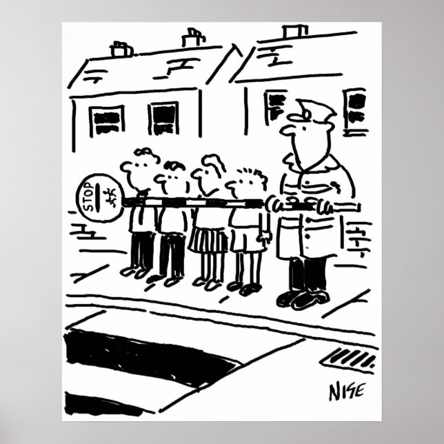 Lollipop Man Uses Lollipop to make a Barrier Poster (Front)