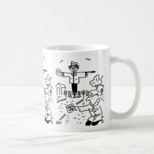 Lollipop Man Uses Lollipops to make Scarecrow Coffee Mug