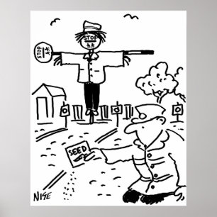 Lollipop Man Uses Lollipops to make Scarecrow Poster