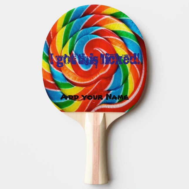 Lollipop pattern Ping pong Paddle (Front)
