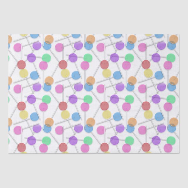 Lollipop pattern sweet treat tissue paper (Front)