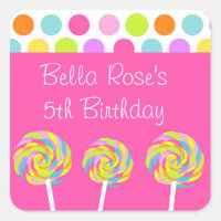 Lollipop Personalised Labels Stickers