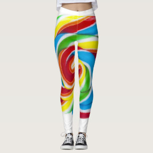 Lollipop Rainbow Swirl Leggings