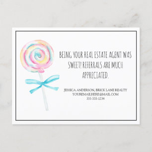 Lollipop Real Estate Referrals Marketingst Postcard