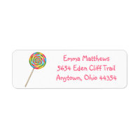 Lollipop Return Address Labels- Hot Colours