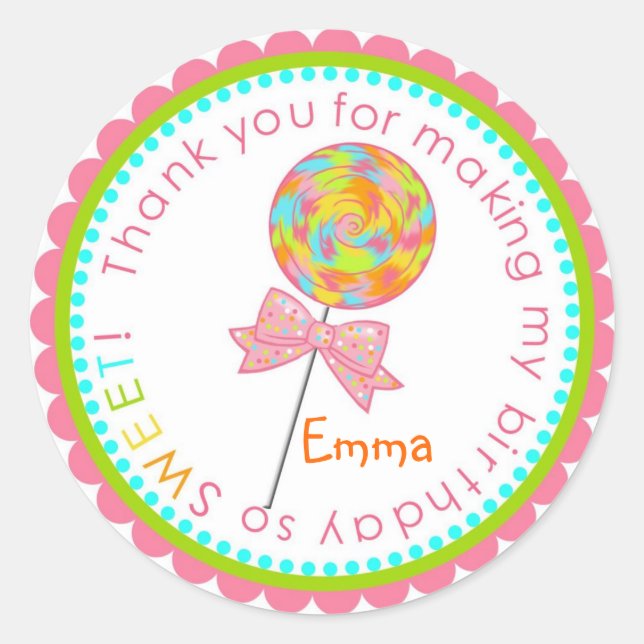 Lollipop Swirl Stickers (Front)