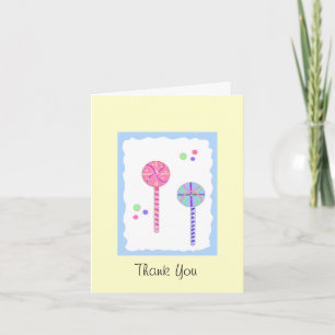 Lollipop Thank You Card