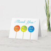 Lollipop thank you card