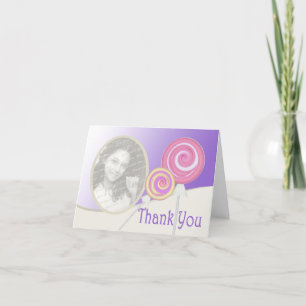 Lollipop Thank You Note with Photo