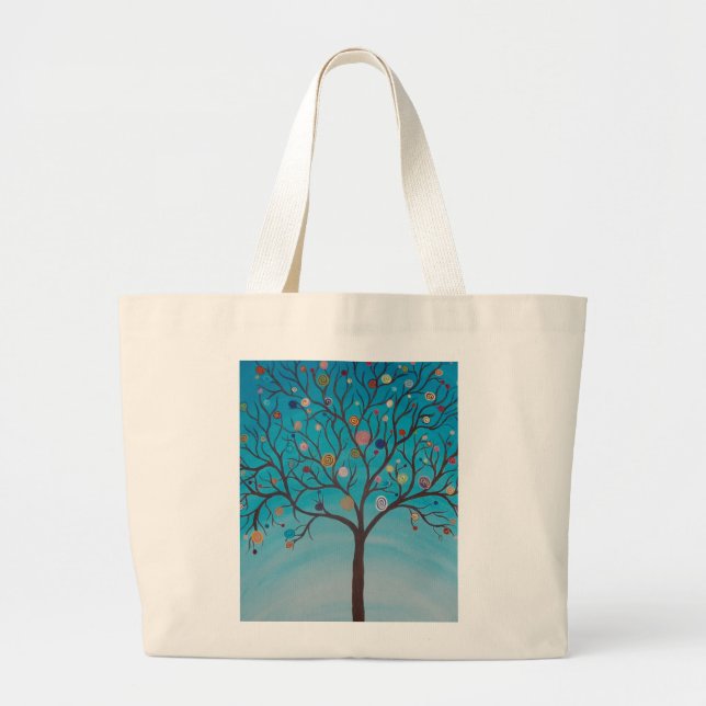 Lollipop Tree Large Tote Bag (Front)