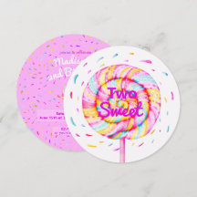 Lollipop Two Sweet Candy Caramel Drops Pink