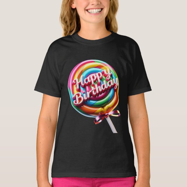  Lollipop with a Shiny Bow   T-Shirt (Front)
