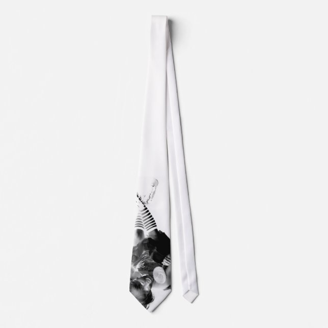Lollipop Woman Black & White Photographic Tie (Front)