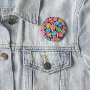Lollipops 6 Cm Round Badge