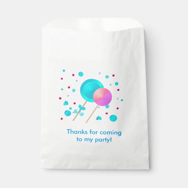 Lollipops and Candy Dots Favour Bags (Front)