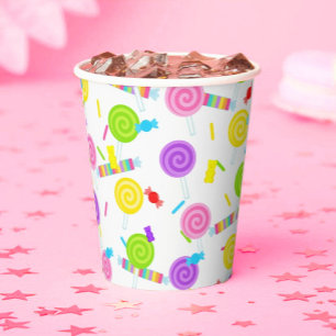 Lollipops and Candy Sweet Treats Paper Cups
