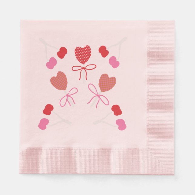 Lollipops and Cherries Napkin (Front)