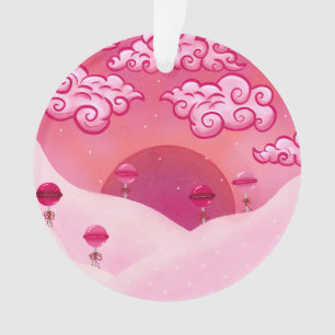 Lollipops and pretty clouds ornament