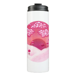 Lollipops and pretty clouds thermal tumbler
