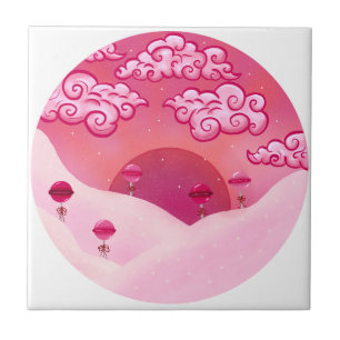 Lollipops and pretty clouds tile