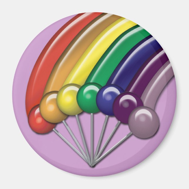 Lollipops and Rainbows Customisable Magnets (Front)