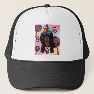 Lollipops Black Doxie Trucker Hat