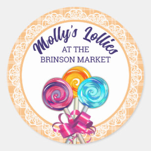 lollipops candy maker baking kitchen gift tag stic